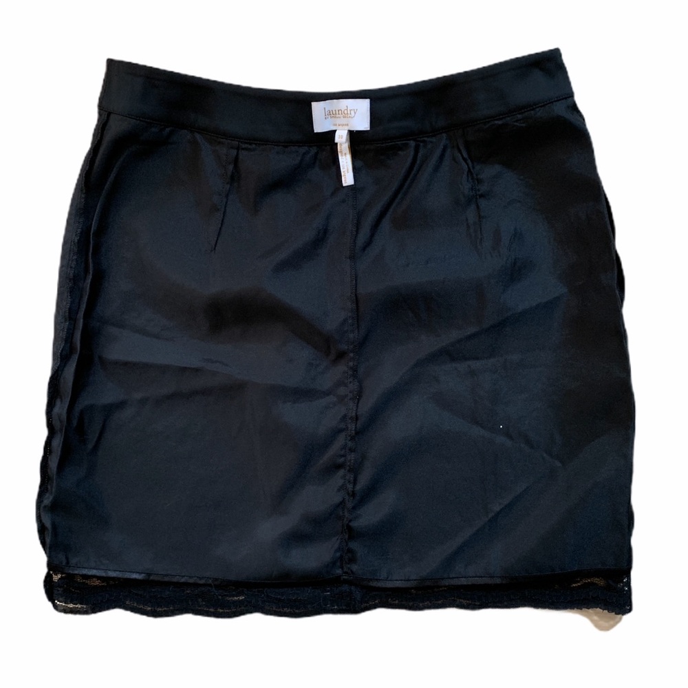 Laundry Lace & Satin Zipper Skirt - Picture 4 of 7